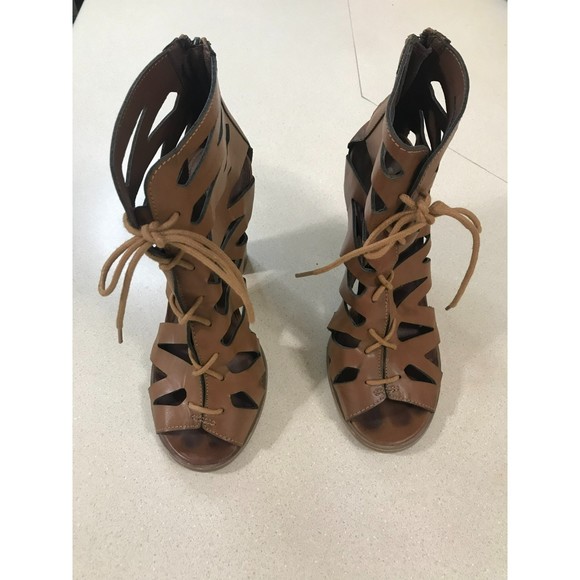 Mia Girl Block Heel Gladiator Sandals, Size 8 1/2 - Picture 1 of 5